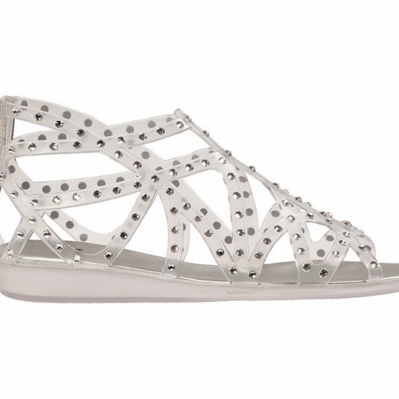 Stuart Weitzman Glogladius Clear Jelly Wedge - Picture 4 of 16